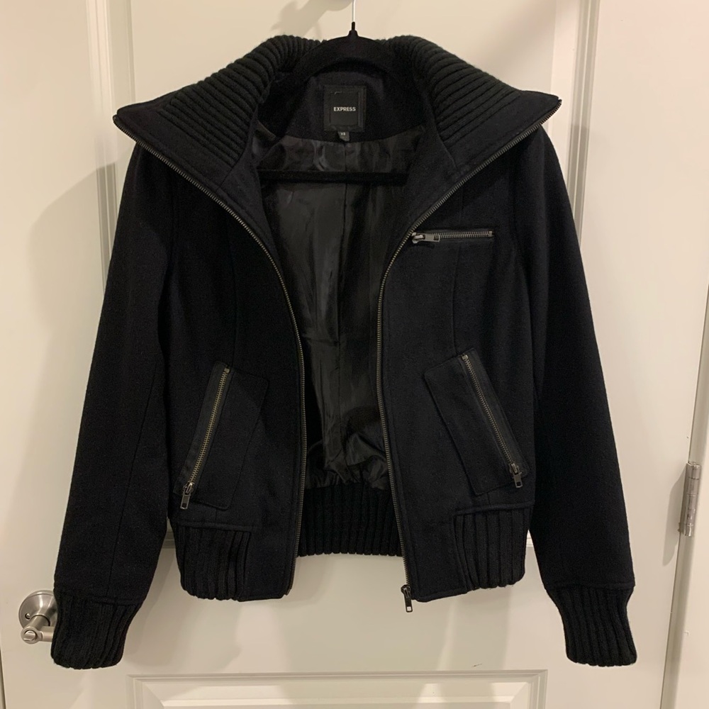 Express women’s black jacket coat size XS